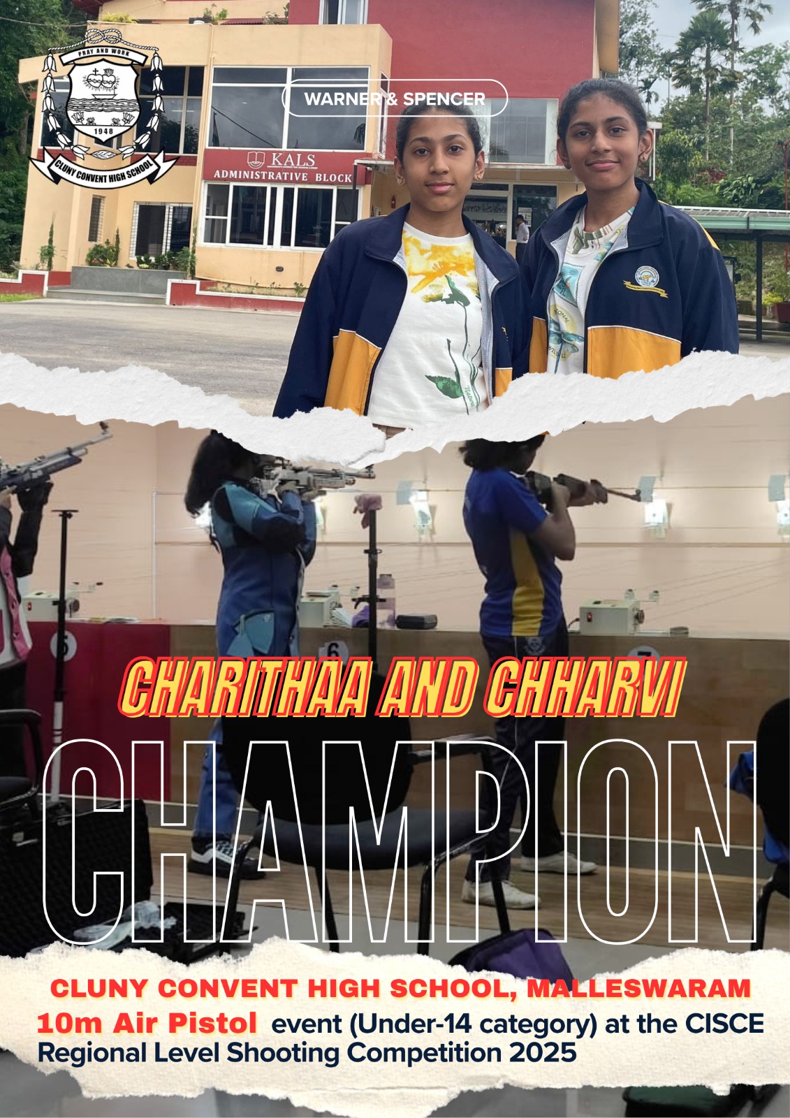 10m Air Pistol U-14 Girls CISCE REGIONAL LEVEL SHOOTING COMPETITION WINNERS